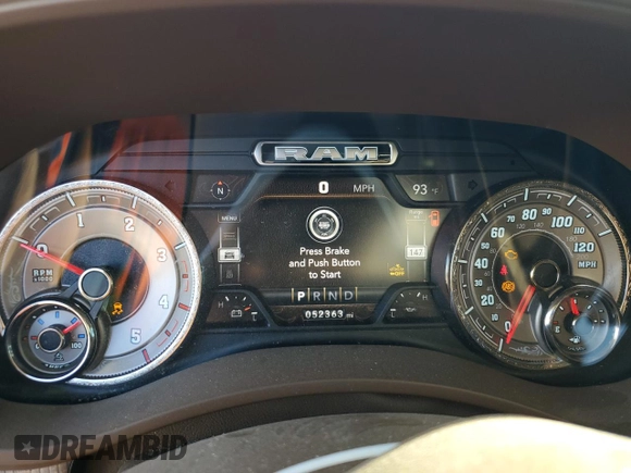 2021 Ram 2500 Longhorn with VIN 3C6UR5PL6MG626147, listed as a Copart auction lot 69408753 with 52,363 mi miles and Salvage title. Bid and sale history available at DreamBid. Image 9.