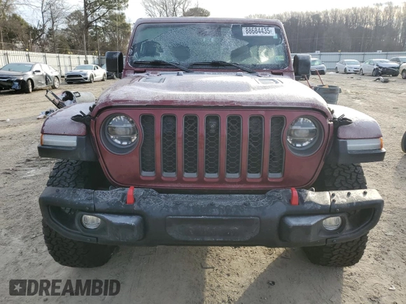 2021 Jeep Wrangler Unlimited Rubicon with VIN 1C4JJXFM1MW684094, listed as a Copart auction lot 88684435 with 35,686 mi miles and Salvage Title. Bid and sale history available at carsss.com. Image 5.