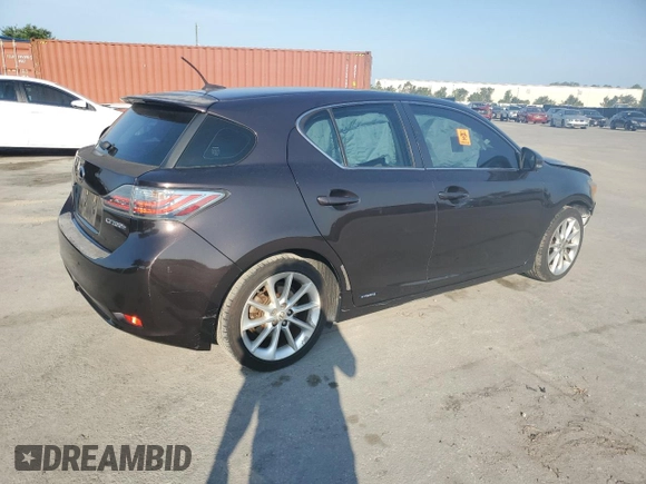 2011 Lexus CT 200h with VIN JTHKD5BH5B2039413, listed as a Copart auction lot 57725925 with 169,817 mi miles and Salvage title. Bid and sale history available at DreamBid. Image 3.