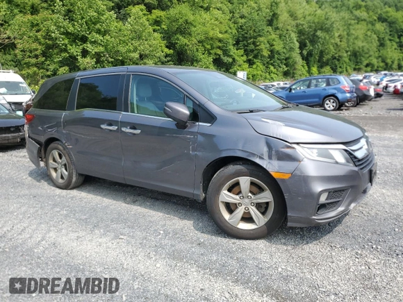 2019 Honda Odyssey EX with VIN 5FNRL6H59KB032323, listed as a Copart auction lot 58303005 with 248,486 mi miles and Salvage title. Bid and sale history available at DreamBid. Image 4.