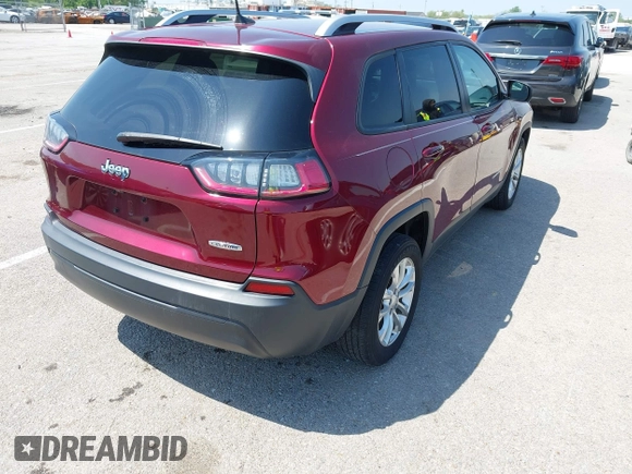 2020 Jeep Cherokee Latitude with VIN 1C4PJLCB4LD615142, listed as a IAAI auction lot 42116038 with 52,250 mi miles and . Bid and sale history available at DreamBid. Image 4.