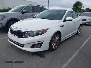2015 Kia Optima SX Turbo with VIN 5XXGR4A69FG443396, listed as a IAAI auction lot 42464162 with 118,094 mi miles and . Bid and sale history available at DreamBid. Image 2.