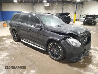 2017 Mercedes-Benz GLS with VIN 4JGDF7FE8HA684938, listed as a Copart auction lot 83664534 with 88,113 mi miles and Salvage Title. Bid and sale history available at carsss.com. Image 4.