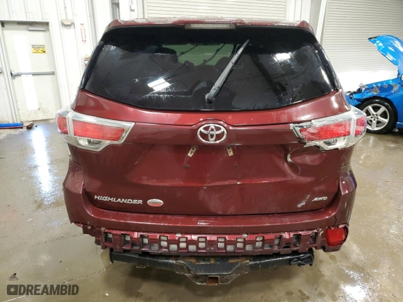 2016 Toyota Highlander LE with VIN 5TDBKRFH6GS289025, listed as a Copart auction lot 41775995 with 154,898 mi miles and Non Repairable. Bid and sale history available at carsss.com. Image 6.