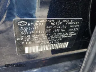 2019 Genesis G70 2.0T Advanced with VIN KMTG64LAXKU020441, listed as a Copart auction lot 75075854 with 49,106 mi miles and Non Repairable. Bid and sale history available at carsss.com. Image 13.