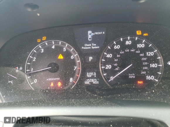 2008 Lexus LS 460 with VIN JTHBL46F485080239, listed as a Copart auction lot 64032705 with 157,873 mi miles and Salvage title. Bid and sale history available at DreamBid. Image 9.