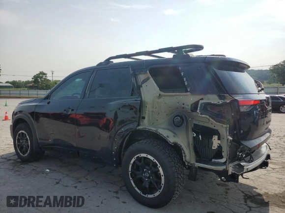2024 Nissan Pathfinder Rock Creek with VIN 5N1DR3BD6RC274142, listed as a Copart auction lot 59990055 with 9,921 mi miles and Salvage title. Bid and sale history available at DreamBid. Image 2.