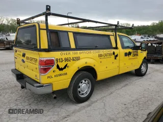2014 Ford F-150 XL with VIN 1FTMF1CM9EKD28260, listed as a Copart auction lot 53621295 with 130,376 mi miles and Salvage Title. Bid and sale history available at carsss.com. Image 3.