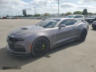 2021 Chevrolet Camaro 1SS with VIN 1G1FF1R7XM0102340, listed as a Copart auction lot 54199585 with 39,390 mi miles and Salvage Title. Bid and sale history available at carsss.com. Image 1.