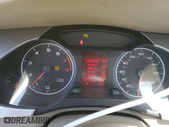 2010 Audi A4 Premium Plus с VIN WAUEFAFL1AN054047, выставлен на аукционе Copart как лот 58871355 с пробегом 107 739 миль миль и Списание • Salvage title. История ставок и продаж доступна на DreamBid. Изображение 9.