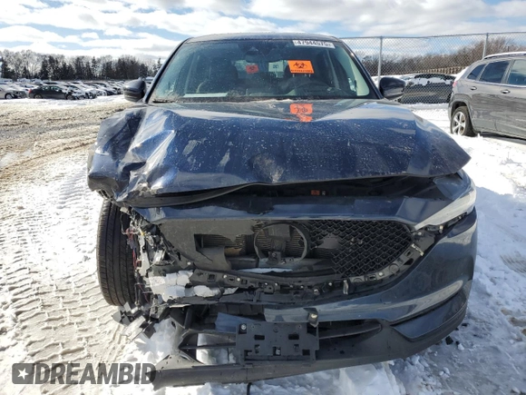 2018 Mazda CX-5 Grand Touring with VIN JM3KFBDM9J0376155, listed as a Copart auction lot 47944575 with 34,345 mi miles and Salvage Title. Bid and sale history available at carsss.com. Image 5.