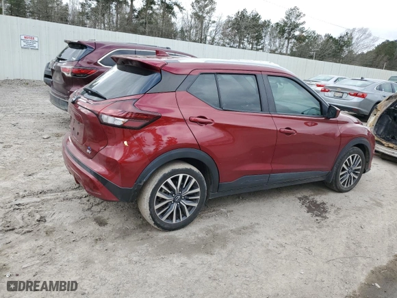 2022 Nissan Kicks SV with VIN 3N1CP5CV6NL485691, listed as a Copart auction lot 46884705 with 81,922 mi miles and Salvage Title. Bid and sale history available at carsss.com. Image 3.