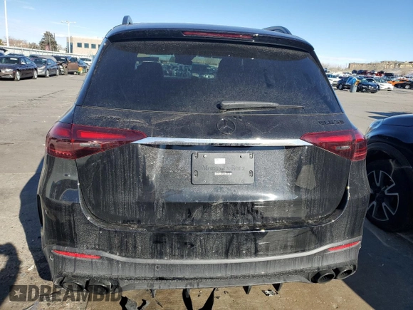 2024 Mercedes-Benz GLE 53 AMG with VIN 4JGFB6BBXRB115904, listed as a Copart auction lot 88603895 with 9,451 mi miles and Salvage title. Bid and sale history available at DreamBid. Image 6.