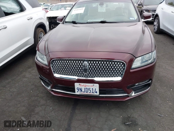 2017 Lincoln Continental Select with VIN 1LN6L9SK4H5618727, listed as a IAAI auction lot 42485169 with 55,734 mi miles and . Bid and sale history available at DreamBid. Image 13.