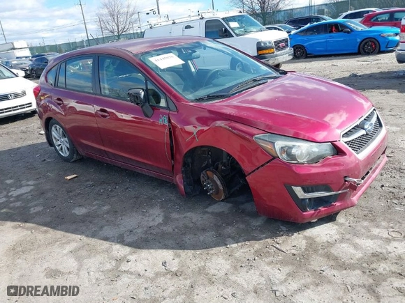 2015 Subaru Impreza Wagon 2.0i Premium with VIN JF1GPAC68FH202441, listed as a IAAI auction lot 41445028 with 43,555 mi miles. Bid and sale history available at carsss.com. Image 1.