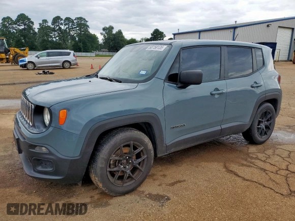 2017 Jeep Renegade Sport with VIN ZACCJAAB3HPG17236, listed as a Copart auction lot 60758135 with 123,000 mi miles and Salvage title. Bid and sale history available at DreamBid. Image 1.