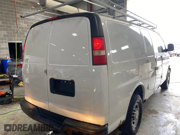 2013 Chevrolet Express Cargo Van with VIN 1GCWGFBA3D1120342, listed as a IAAI auction lot 42187269 with 191,214 mi miles. Bid and sale history available at carsss.com. Image 1.