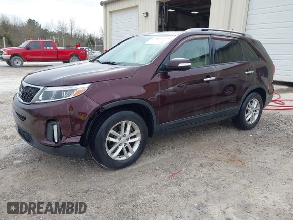 2015 Kia Sorento LX with VIN 5XYKT4A77FG587237, listed as a IAAI auction lot 41748791 with 214,454 mi miles. Bid and sale history available at carsss.com. Image 2.