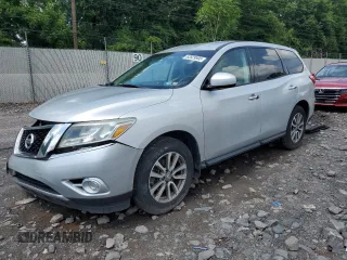 2014 Nissan Pathfinder S with VIN 5N1AR2MM3EC708795, listed as a Copart auction lot 62829595 with 107,707 mi miles and Salvage title. Bid and sale history available at DreamBid. Image 1.