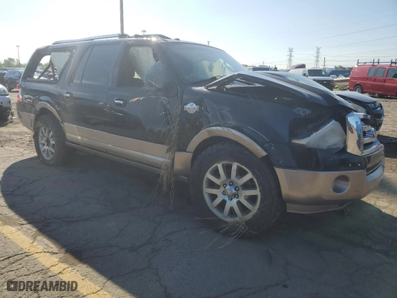 2013 Ford Expedition EL XLT with VIN 1FMJK1H56DEF30434, listed as a Copart auction lot 58162914 with 0 mi miles and Salvage Title. Bid and sale history available at carsss.com. Image 4.