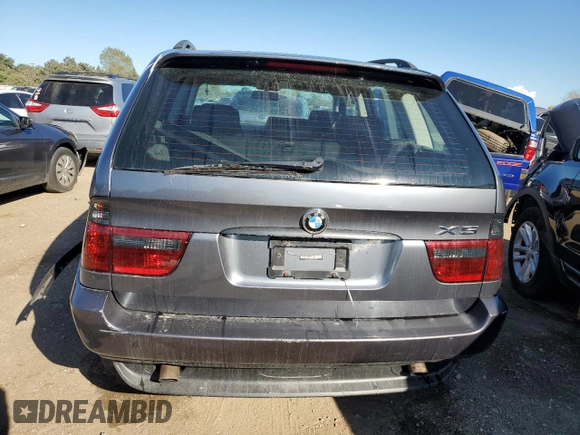 2003 BMW X5 3.0i with VIN 5UXFA53583LP27786, listed as a Copart auction lot 72170034 with 177,901 mi miles and Salvage Title. Bid and sale history available at carsss.com. Image 6.