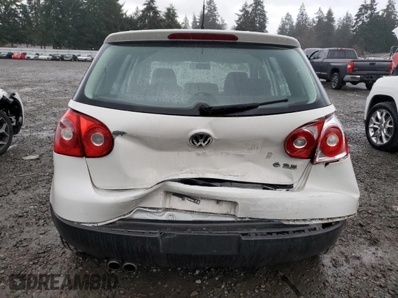 2007 Volkswagen Rabbit with VIN WVWDS71K07W262029, listed as a Copart auction lot 89138715 with 156,200 mi miles and Salvage title. Bid and sale history available at DreamBid. Image 6.