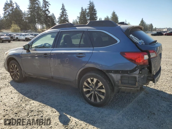 2016 Subaru Outback Limited with VIN 4S4BSENC9G3325981, listed as a Copart auction lot 53129535 with 169,664 mi miles and Salvage title. Bid and sale history available at DreamBid. Image 2.