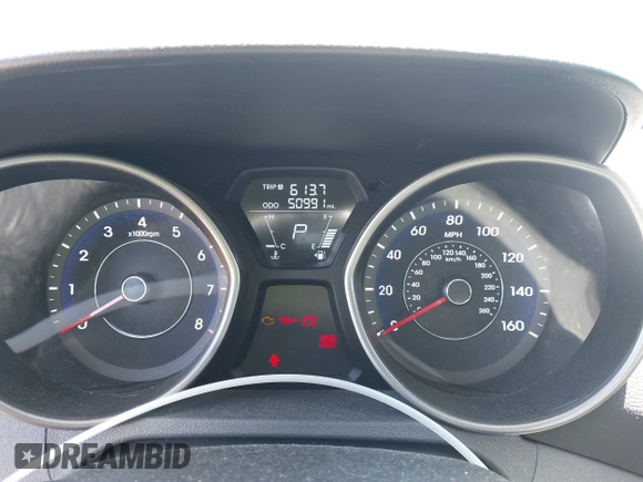 2013 Hyundai Elantra Limited with VIN 5NPDH4AE0DH419390, listed as a IAAI auction lot 42217737 with 50,991 mi miles and . Bid and sale history available at DreamBid. Image 7.