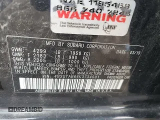 2019 Subaru Impreza with VIN 4S3GTAB66K3734091, listed as a Copart auction lot 76927024 with 128,778 mi miles and Salvage title. Bid and sale history available at DreamBid. Image 12.