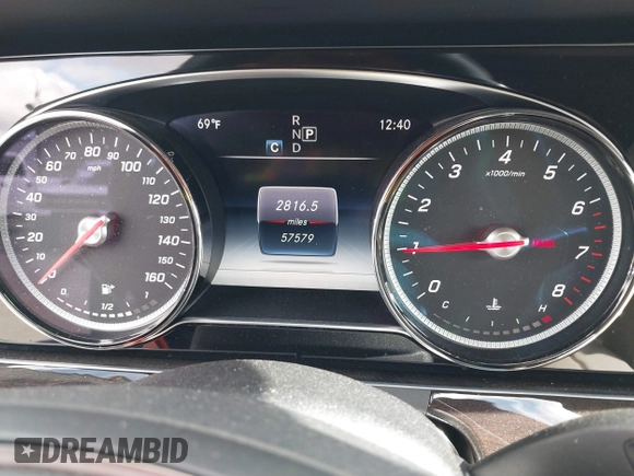2018 Mercedes-Benz E-Class E 300 with VIN WDDZF4JB4JA374948, listed as a IAAI auction lot 41513301 with 57,579 mi miles. Bid and sale history available at carsss.com. Image 7.