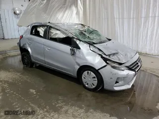 2024 Mitsubishi Mirage ES with VIN ML32AUHJ3RH016530, listed as a Copart auction lot 53630045 with 0 mi miles and Non Repairable. Bid and sale history available at carsss.com. Image 4.