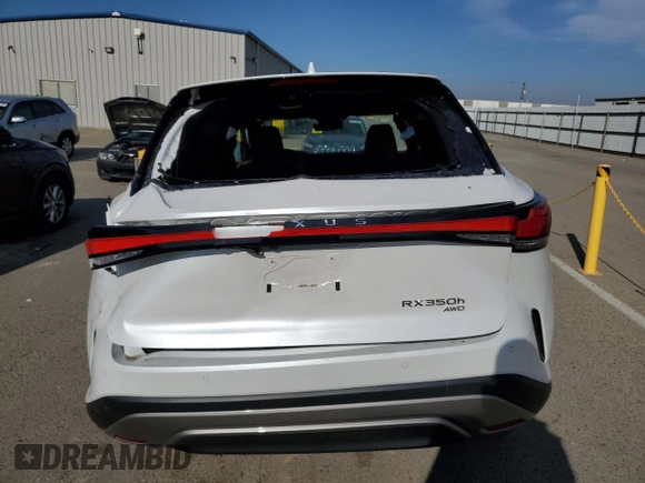 2023 Lexus RX with VIN 2T2BBMCA7PC016805, listed as a Copart auction lot 87899685 with 20,693 mi miles and Salvage Title. Bid and sale history available at carsss.com. Image 6.