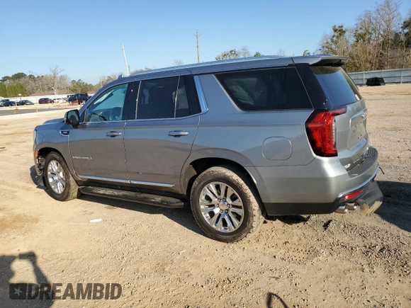 2023 GMC Yukon Denali with VIN 1GKS1DKL1PR274418, listed as a Copart auction lot 48472555 with 23,442 mi miles and Salvage Title. Bid and sale history available at carsss.com. Image 2.