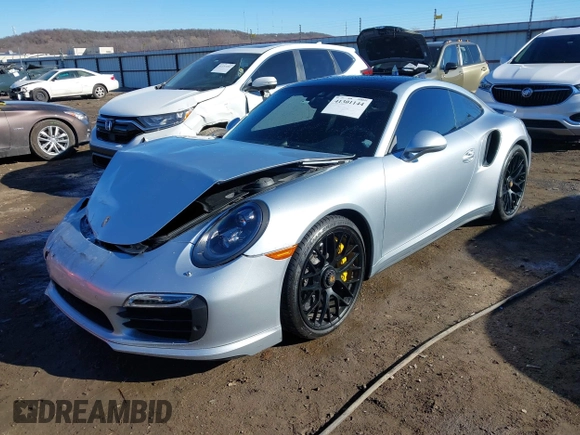 2016 Porsche 911 Turbo S with VIN WP0AD2A93GS166450, listed as a IAAI auction lot 41301144 with 23,420 mi miles. Bid and sale history available at carsss.com. Image 17.
