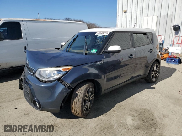 2016 Kia Soul + with VIN KNDJP3A53G7279375, listed as a Copart auction lot 48543615 with 0 mi miles and Salvage Title. Bid and sale history available at carsss.com. Image 1.