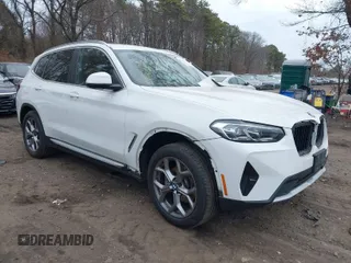 2023 BMW X3 xDrive30i with VIN 5UX53DP05P9T22681, listed as a IAAI auction lot 41646499 with 18,307 mi miles. Bid and sale history available at carsss.com. Image 1.