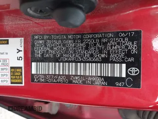 2017 Toyota Prius Two z VIN JTDKARFU3H3540683, wystawiony jako IAAI lot #41197785 z przebiegiem 230 904 mil mil oraz . Historia ofert i sprzedaży dostępna na DreamBid. Obrazek 9.