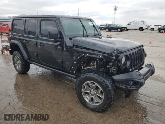 2022 Jeep Wrangler Unlimited Sport with VIN 1C4HJXDG6NW258091, listed as a Copart auction lot 45484735 with 42,534 mi miles and Salvage Title. Bid and sale history available at DreamBid. Image 4.