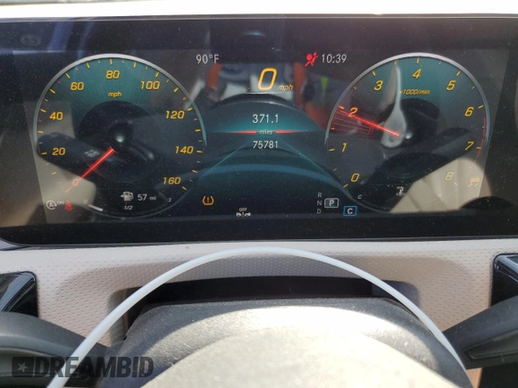 2021 Mercedes-Benz A 220 with VIN W1K3G4EBXMJ268599, listed as a Copart auction lot 48327115 with 75,781 mi miles and Salvage Title. Bid and sale history available at DreamBid. Image 9.
