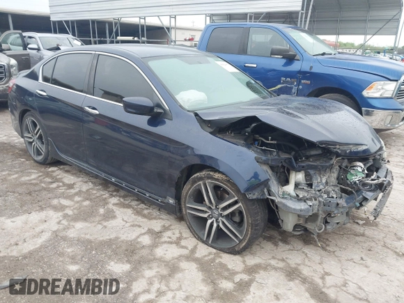 2017 Honda Accord Sedan Sport with VIN 1HGCR2F52HA191364, listed as a IAAI auction lot 41920873 with 162,825 mi miles. Bid and sale history available at carsss.com. Image 1.