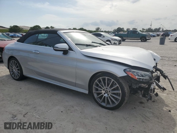 2021 Mercedes-Benz C 300 with VIN W1KWK8DB3MG071193, listed as a Copart auction lot 50141655 with 15,197 mi miles and Non Repairable. Bid and sale history available at DreamBid. Image 4.