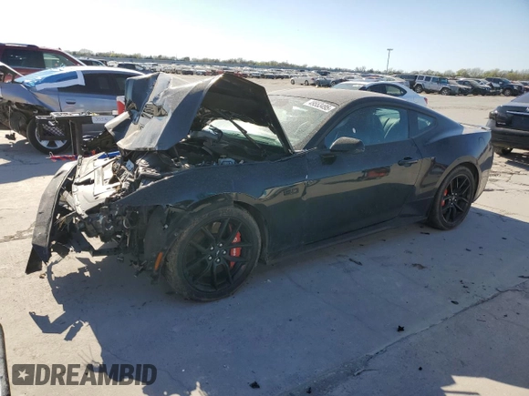 2024 Ford Mustang GT with VIN 1FA6P8CF0R5401042, listed as a Copart auction lot 49553495 with 0 mi miles and Salvage Title. Bid and sale history available at carsss.com. Image 1.