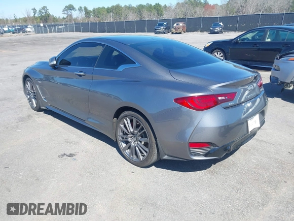 2017 Infiniti Q60 Red Sport 400 with VIN JN1FV7EL6HM700944, listed as a IAAI auction lot 41764147 with 157,211 mi miles and . Bid and sale history available at carsss.com. Image 3.
