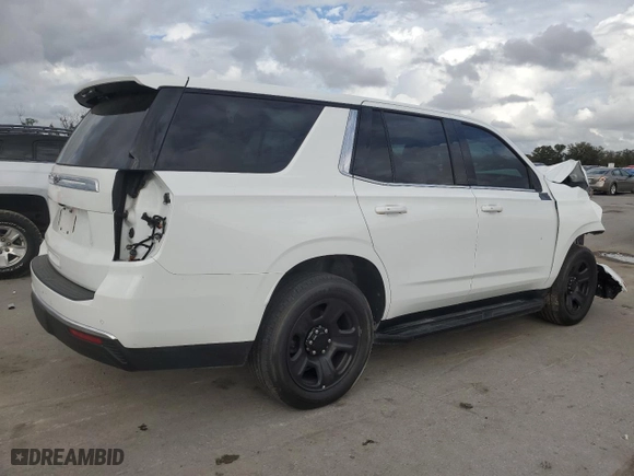 2023 Chevrolet Tahoe Commercial with VIN 1GNSCLED6PR294742, listed as a Copart auction lot 81449254 with 24,047 mi miles and Non Repairable. Bid and sale history available at carsss.com. Image 3.