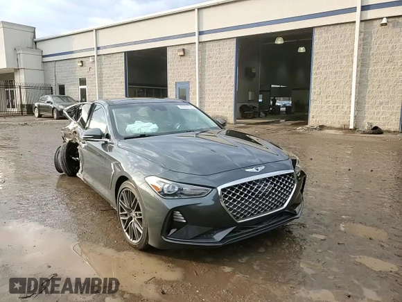 2019 Genesis G70 Dynamic with VIN KMTG34LE2KU019750, listed as a Copart auction lot 43602185 with 23,027 mi miles and Salvage Title. Bid and sale history available at DreamBid. Image 11.
