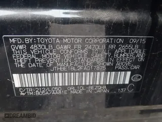 2015 Lexus GS 350 with VIN JTHBE1BL2FA017875, listed as a IAAI auction lot 41964090 with 80,788 mi miles. Bid and sale history available at carsss.com. Image 9.