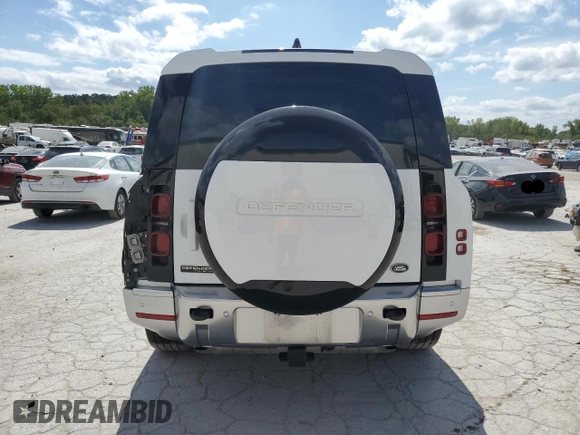 2023 Land Rover Defender с VIN SALEVFEU4P2217208, выставлен на аукционе Copart как лот 71833904 с пробегом Не указан миль и Списание • Salvage title. История ставок и продаж доступна на DreamBid. Изображение 6.