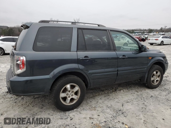 2006 Honda Pilot EX-L with VIN 2HKYF18506H508780, listed as a Copart auction lot 45502155 with 209,765 mi miles and Salvage Title. Bid and sale history available at DreamBid. Image 3.