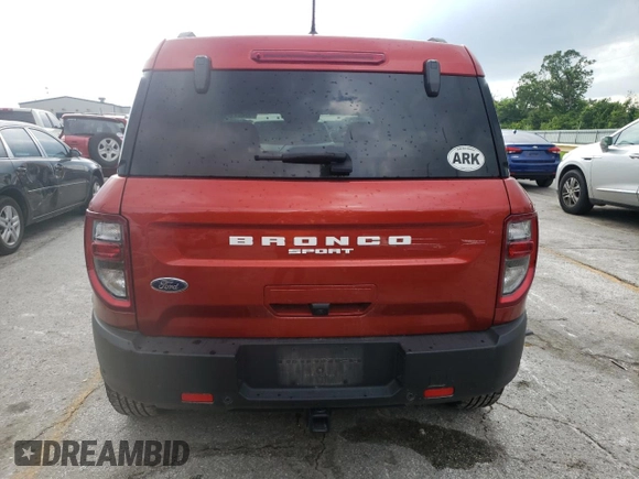 2023 Ford Bronco Sport Big Bend with VIN 3FMCR9B64PRD44560, listed as a Copart auction lot 59221115 with 24,837 mi miles and Salvage title. Bid and sale history available at DreamBid. Image 6.