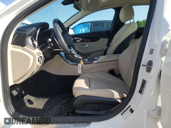 2021 Mercedes-Benz C 300 with VIN W1KWF8EB4MR637322, listed as a Copart auction lot 59097045 with 55,393 mi miles and Salvage title. Bid and sale history available at DreamBid. Image 7.